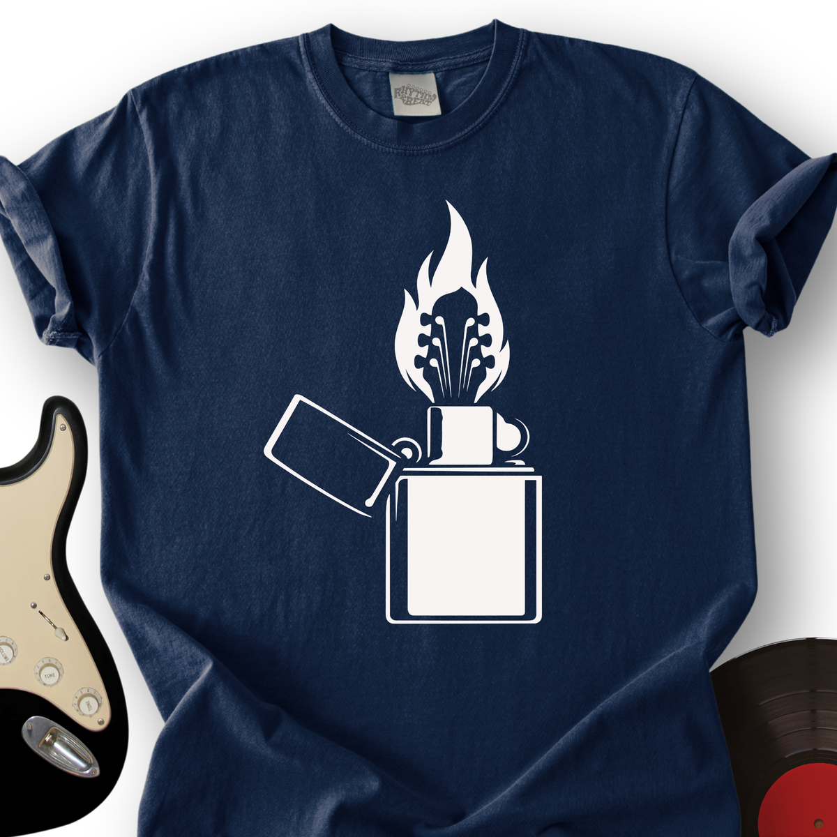 Fire Guitar T-Shirt product image 3