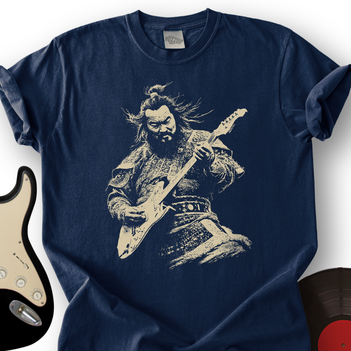 Genghis Khan Guitar T-Shirt product image 3