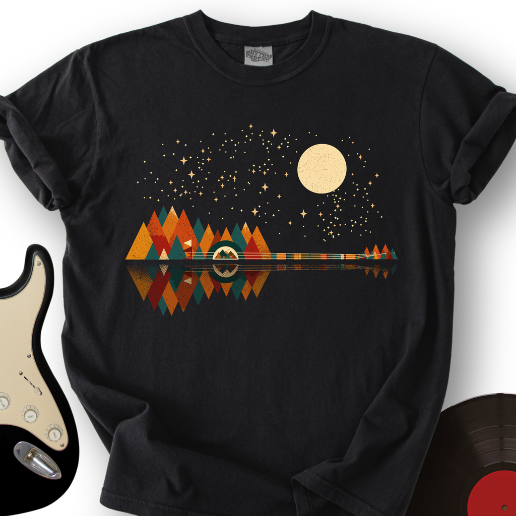 Retro Nature Guitar T-Shirt product image 1