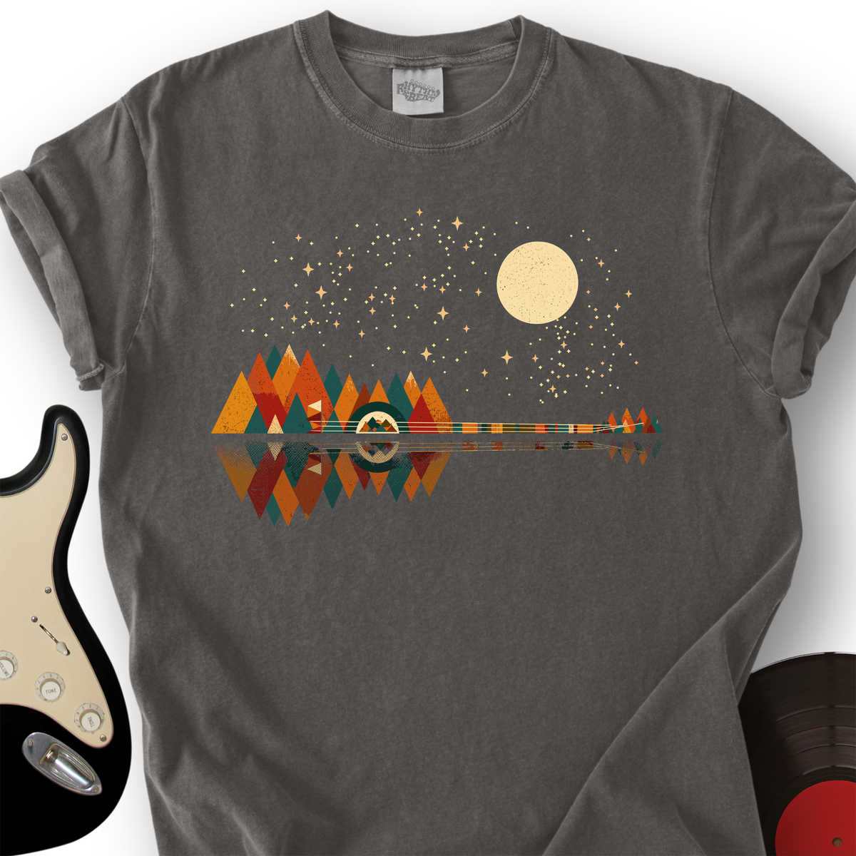 Retro Nature Guitar T-Shirt product image 2