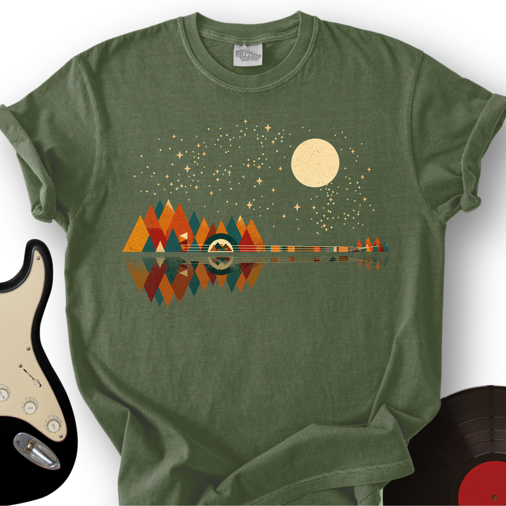 Retro Nature Guitar T-Shirt product image 5
