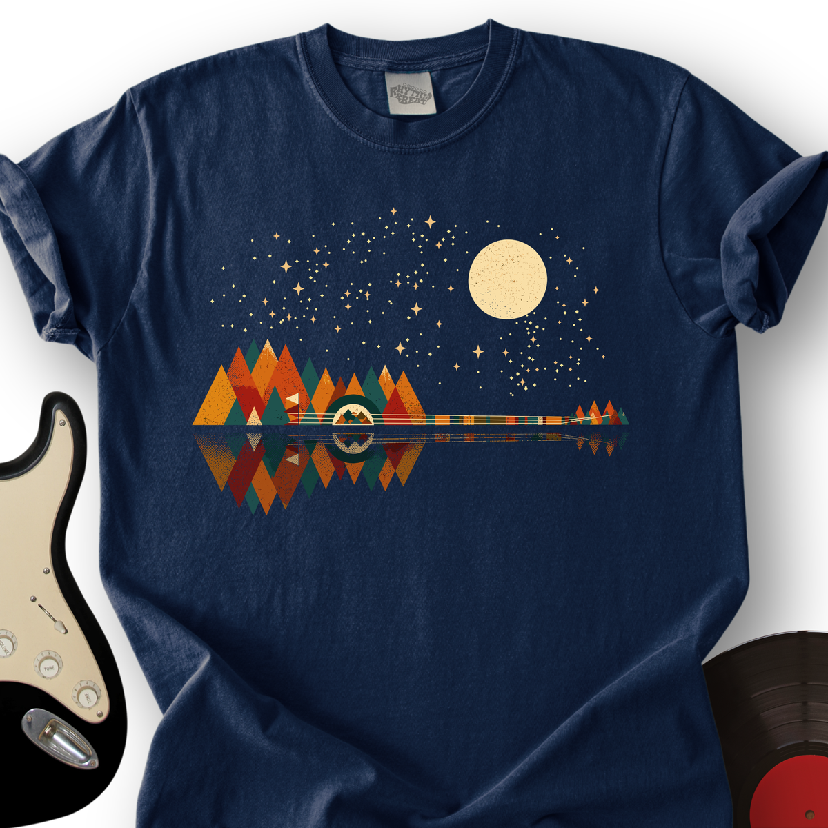 Retro Nature Guitar T-Shirt product image 3