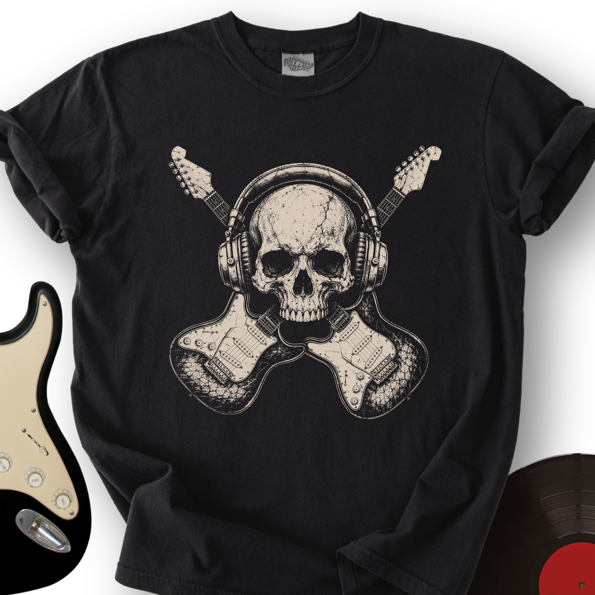 Skull and Headphones T-Shirt product image 4