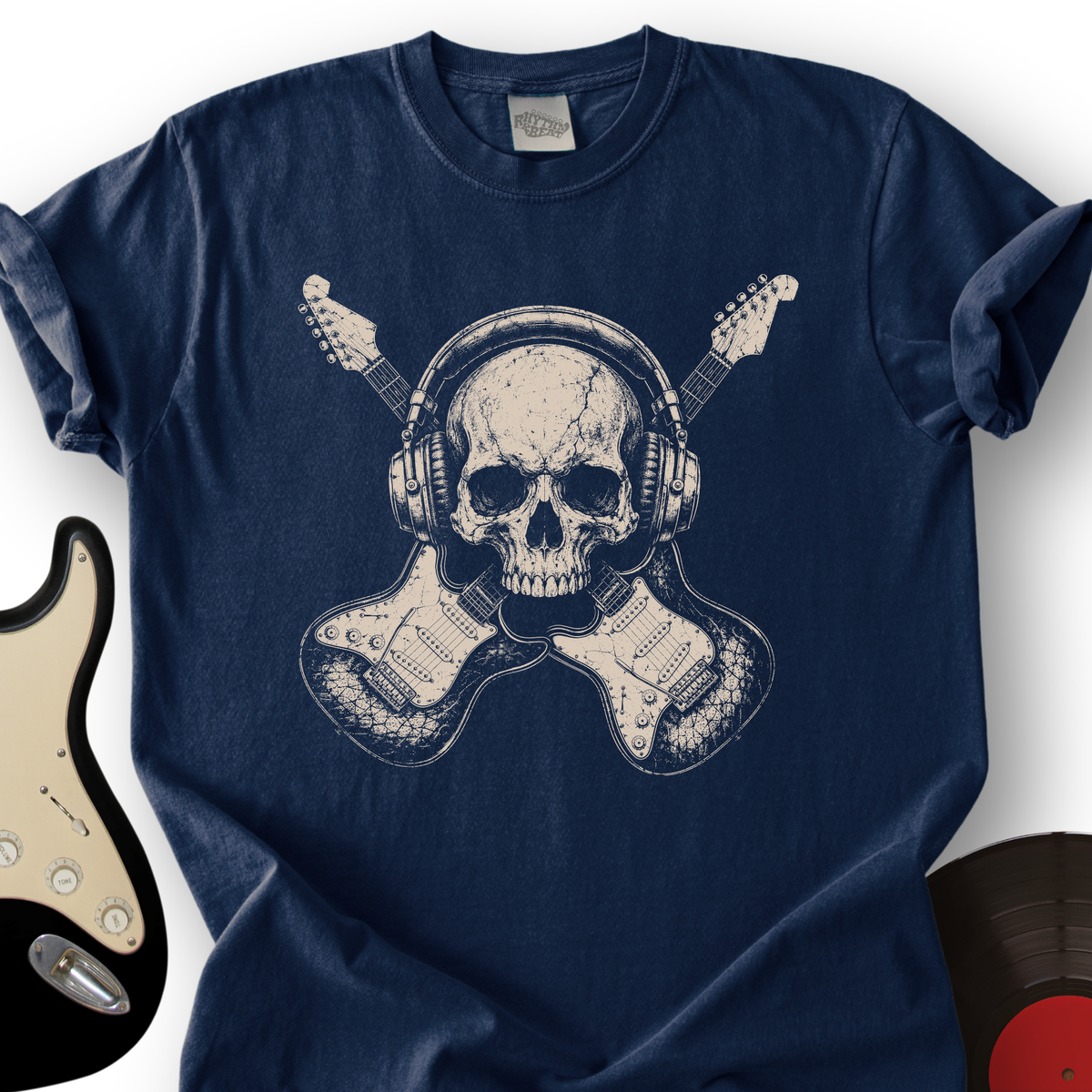 Skull and Headphones T-Shirt product image 2