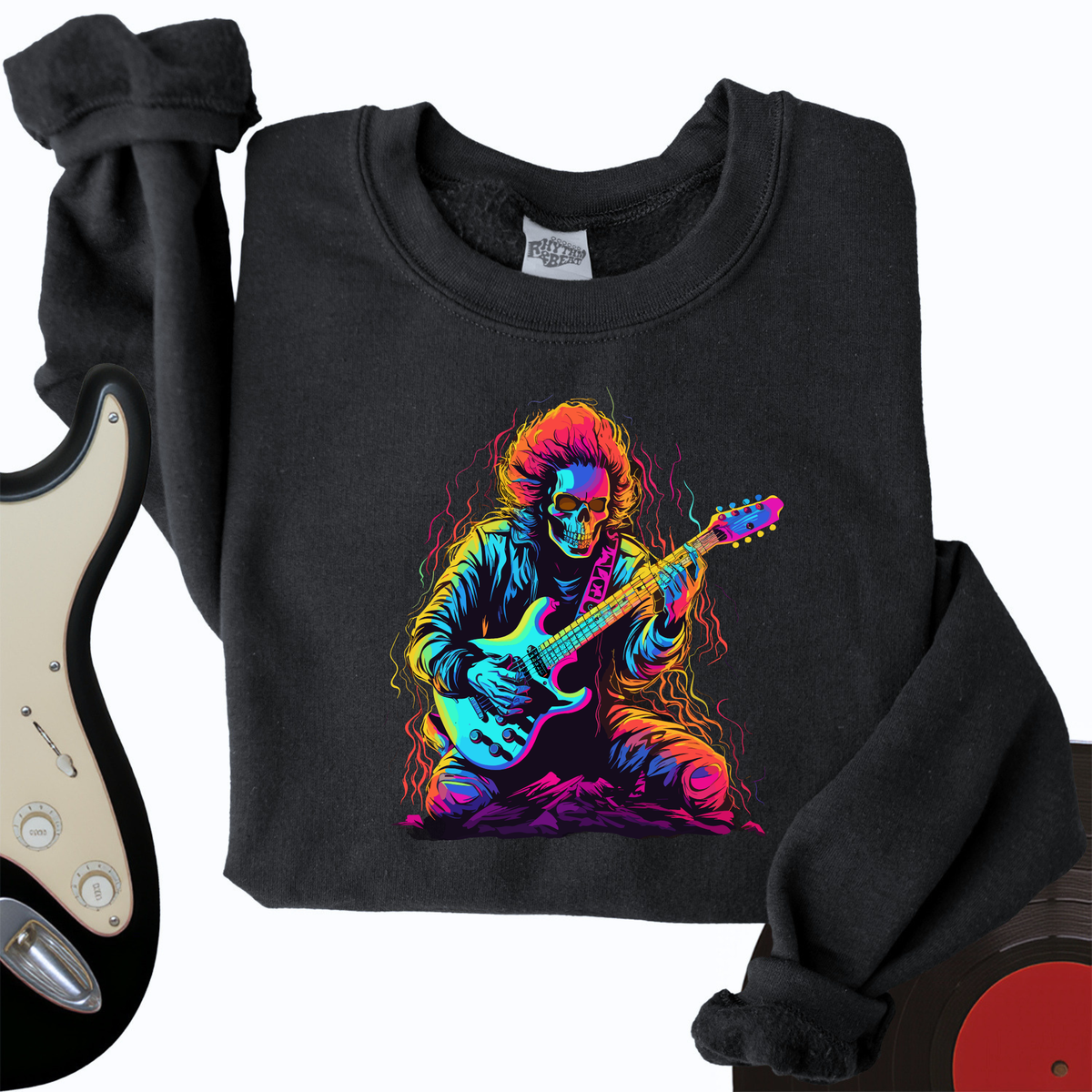 Pastel Skeleton Guitar Crewneck product image 1