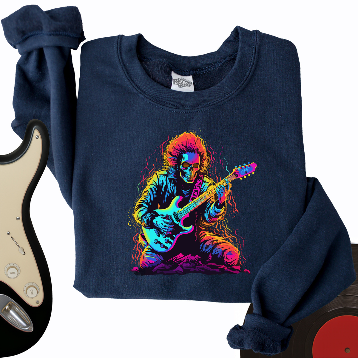 Pastel Skeleton Guitar Crewneck product image 2