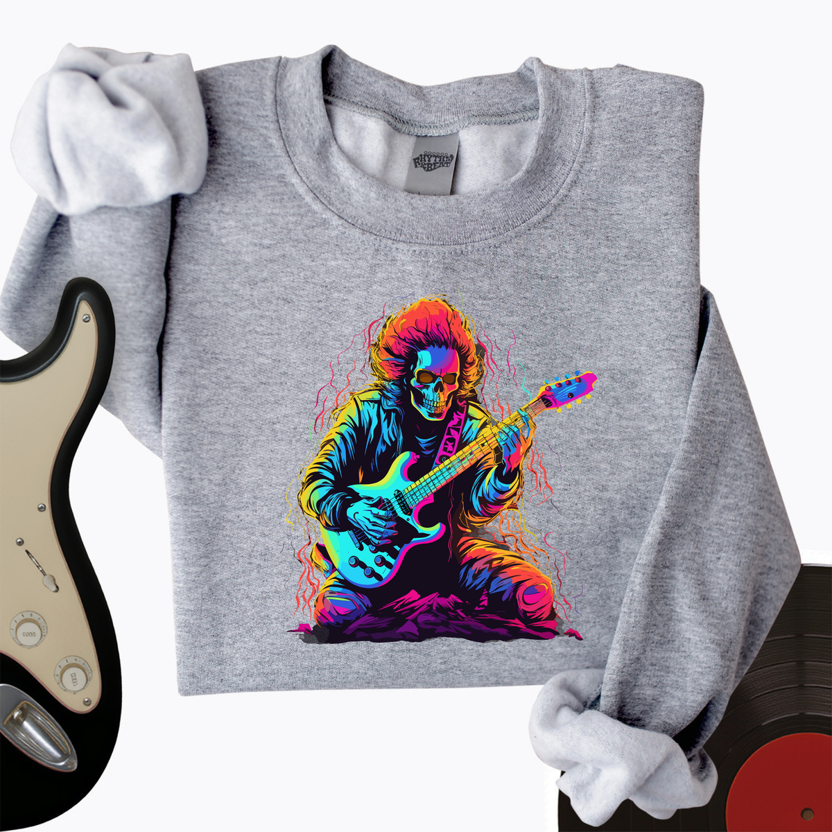 Pastel Skeleton Guitar Crewneck product image 3