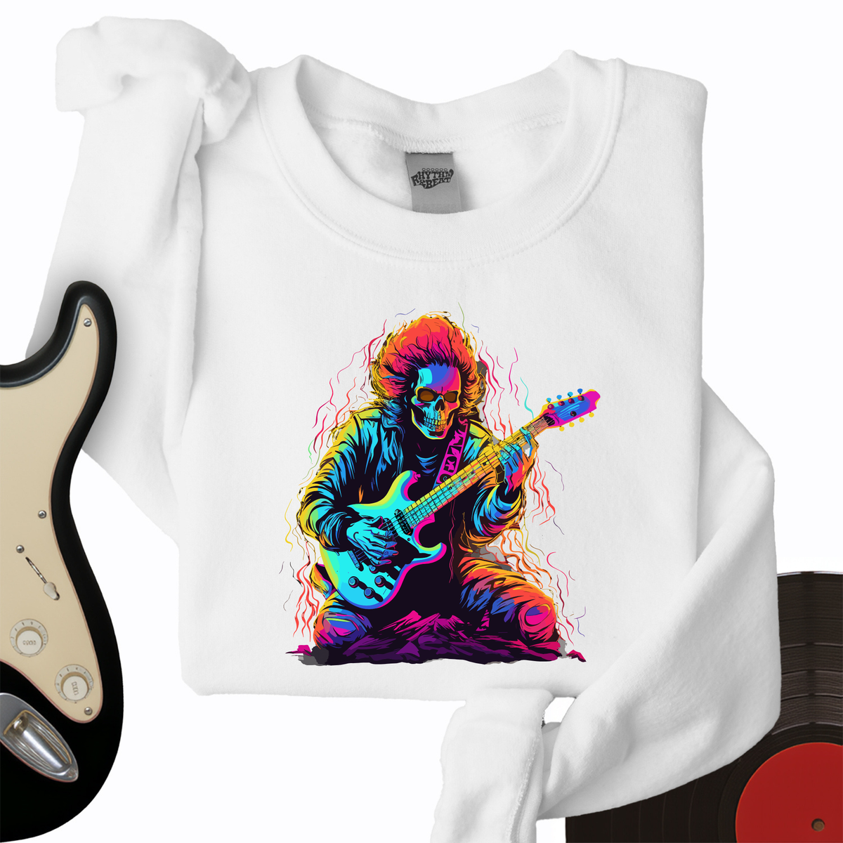 Pastel Skeleton Guitar Crewneck product image 4
