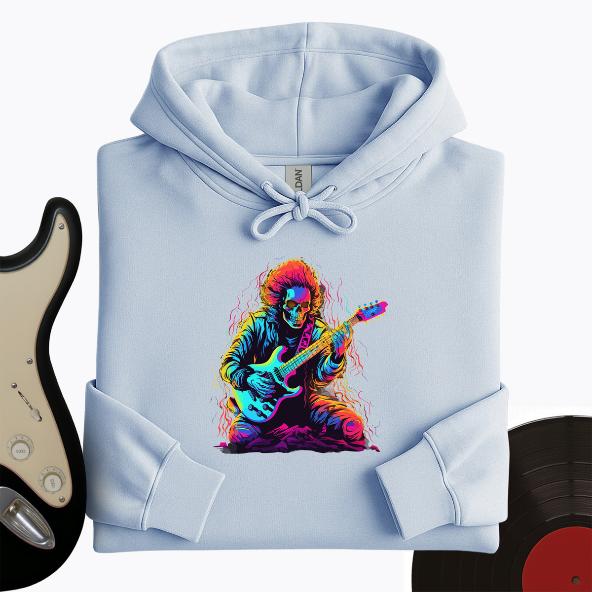 Pastel Skeleton Guitar Hoodie product image 9