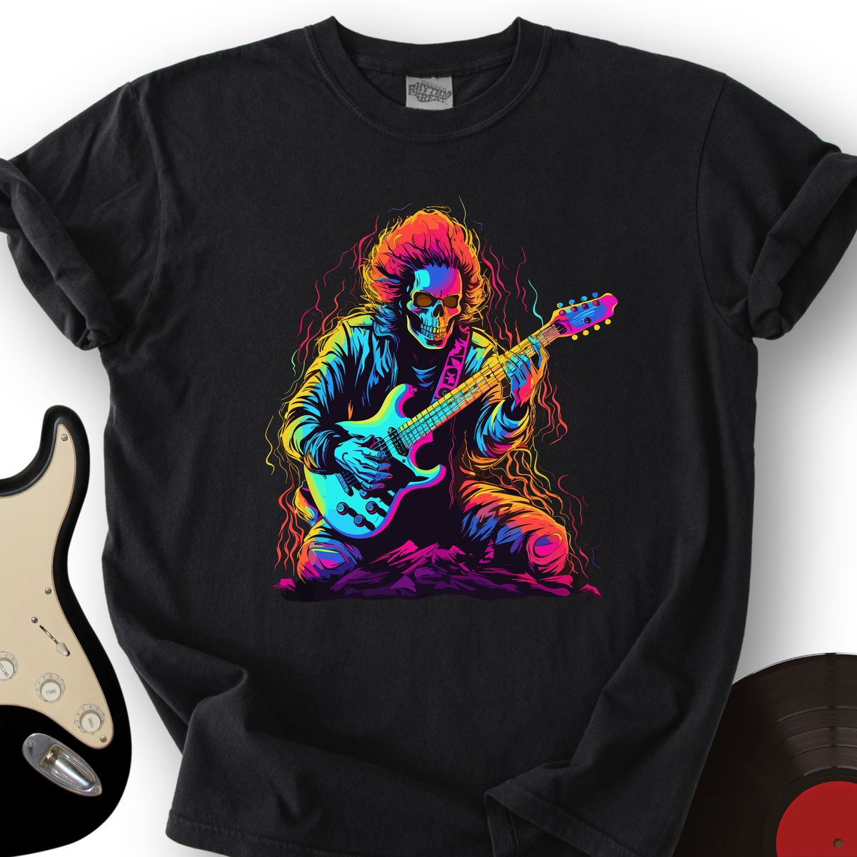 Pastel Skeleton Guitar T-Shirt product image 1