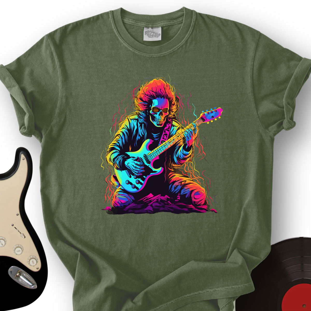 Pastel Skeleton Guitar T-Shirt product image 7