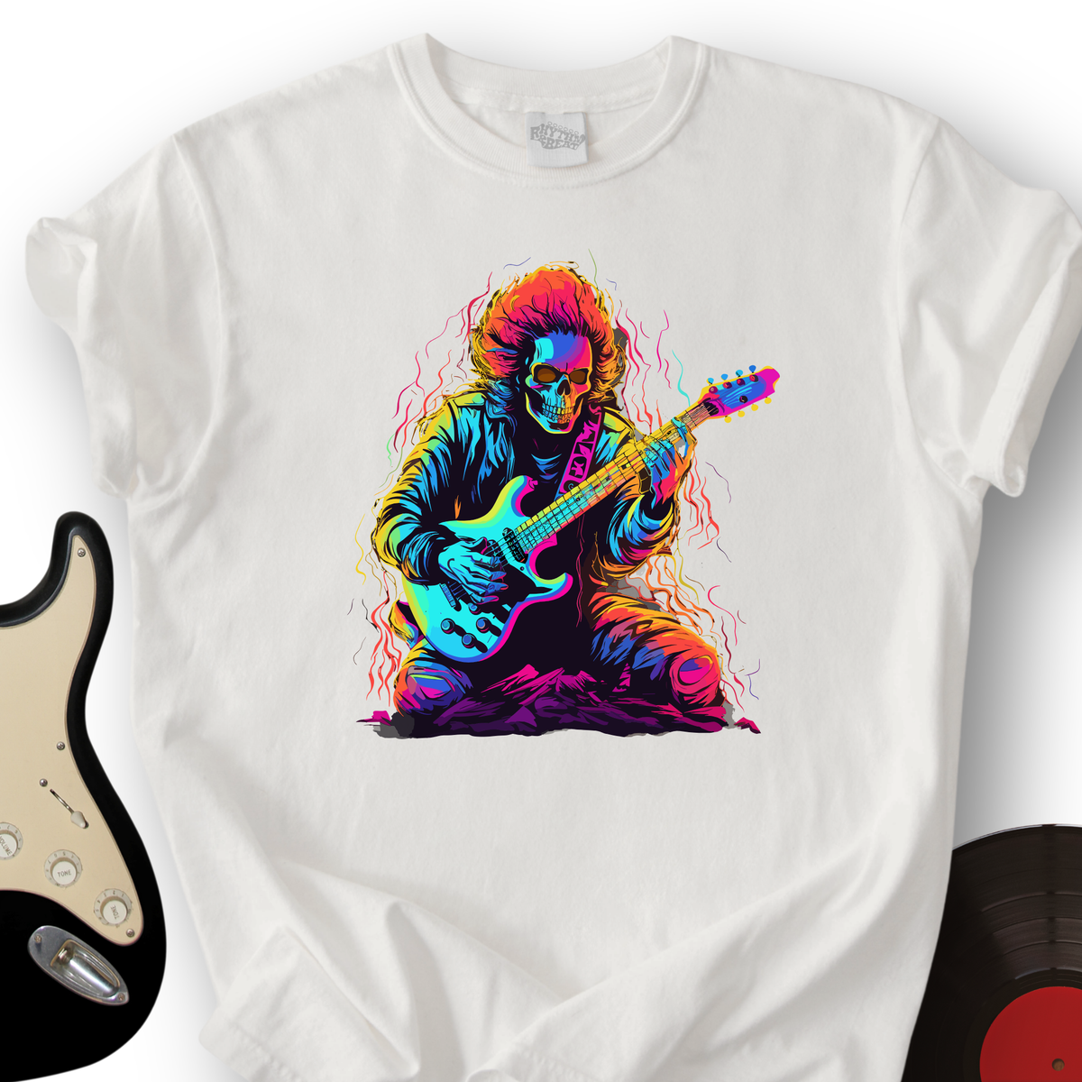 Pastel Skeleton Guitar T-Shirt product image 6