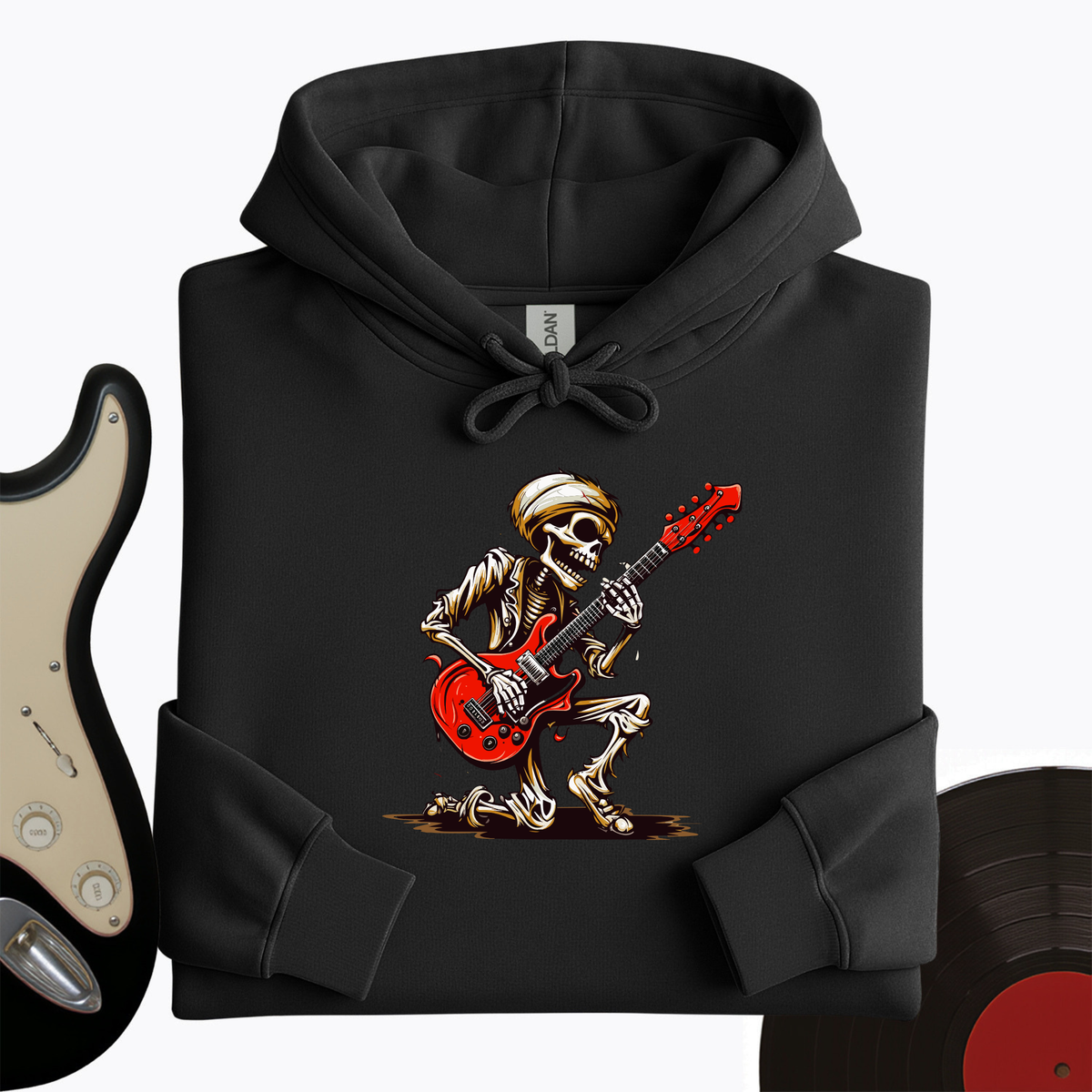 Skeleton Guitar Cartoon Hoodie product image 7