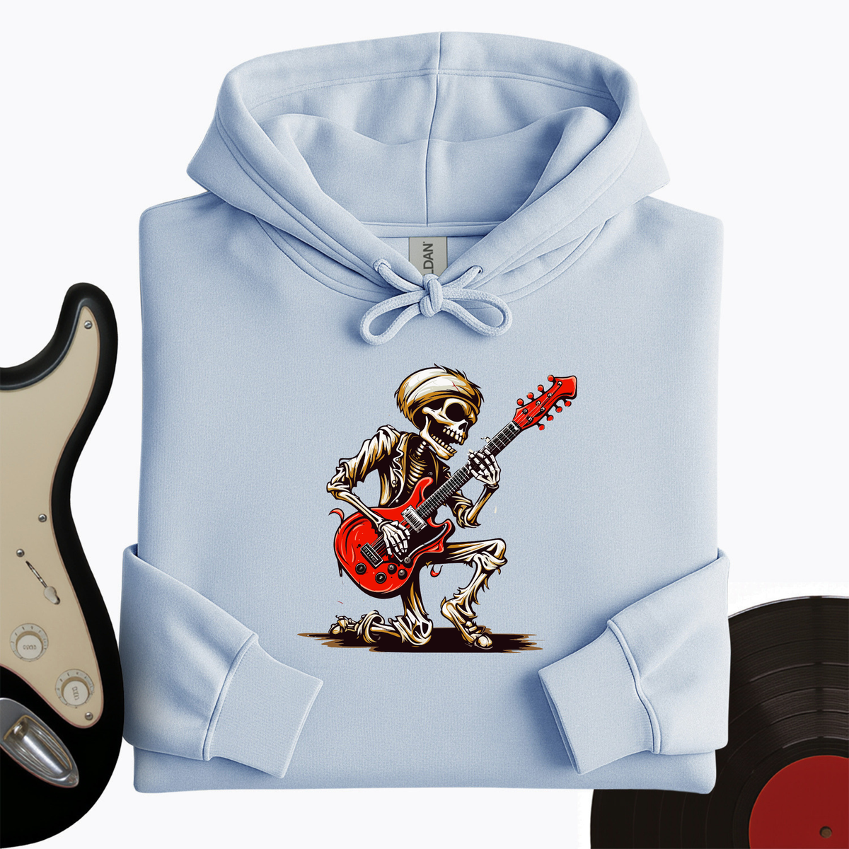 Skeleton Guitar Cartoon Hoodie product image 10