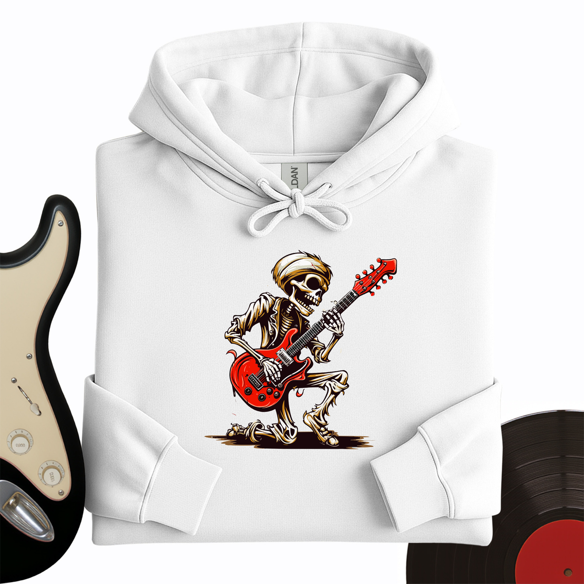 Skeleton Guitar Cartoon Hoodie product image 6