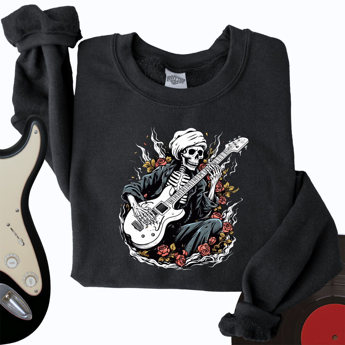 Skeleton Playing Music Crewneck product image 1