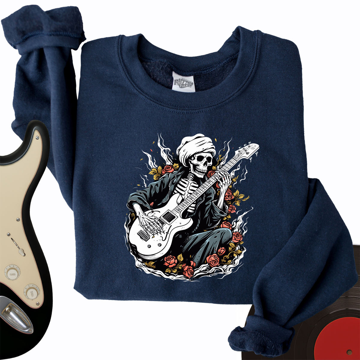 Skeleton Playing Music Crewneck product image 2