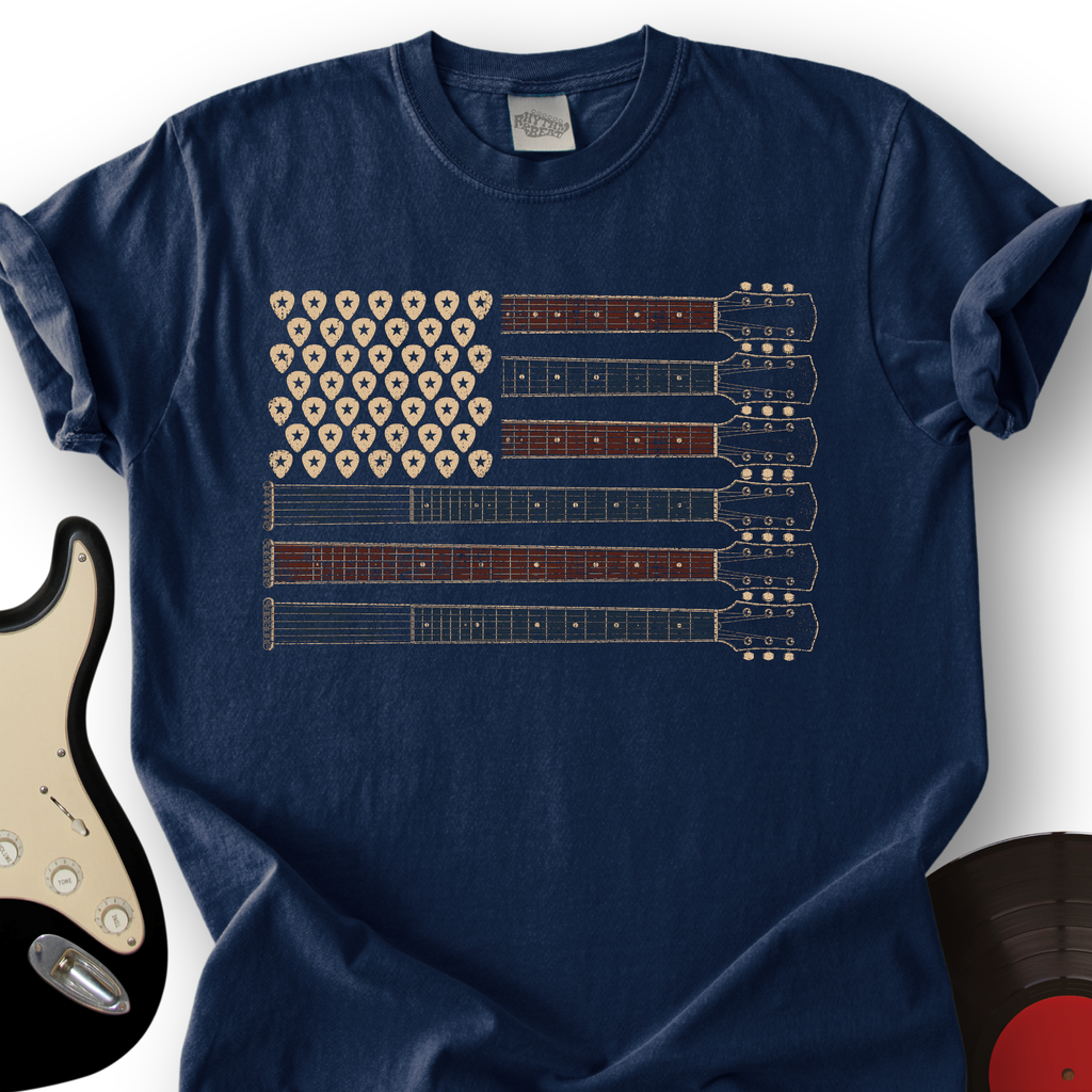 250 Flag Guitar T-Shirt product image 1