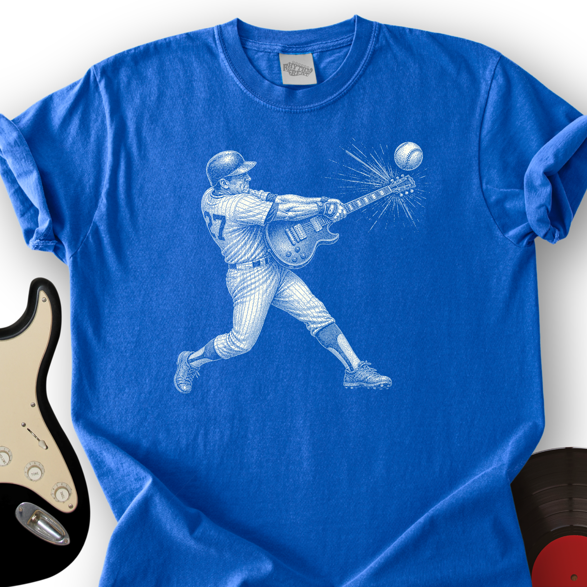 Baseball Guitar T-Shirt product image 3