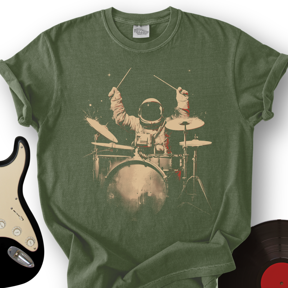 Astronaut Drummer T-Shirt product image 5