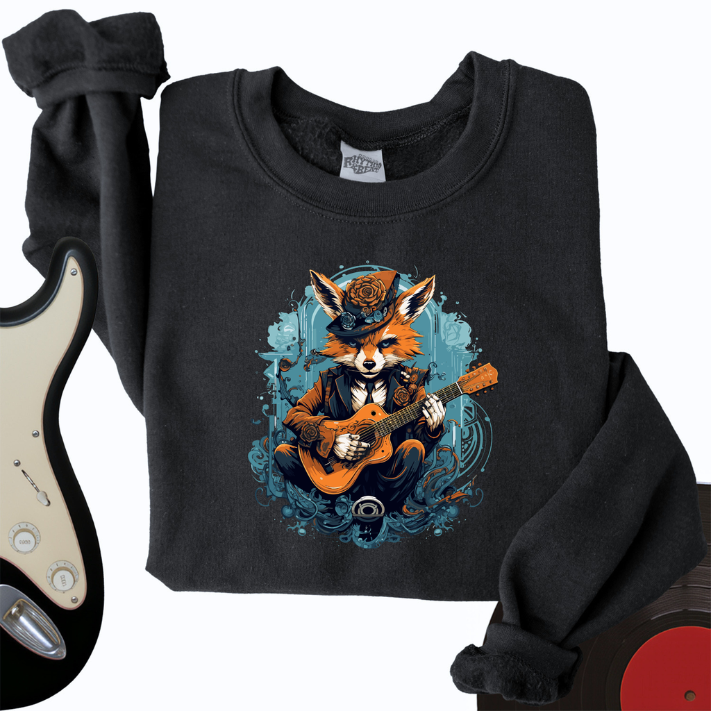 Fox Playing Guitar Crewneck product image 4
