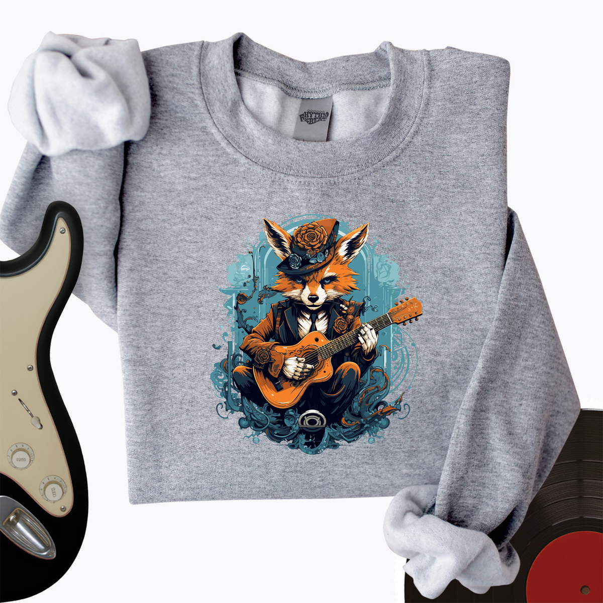 Fox Playing Guitar Crewneck product image 2