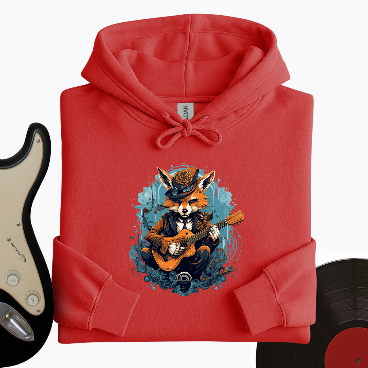Fox Playing Guitar Hoodie product image 7