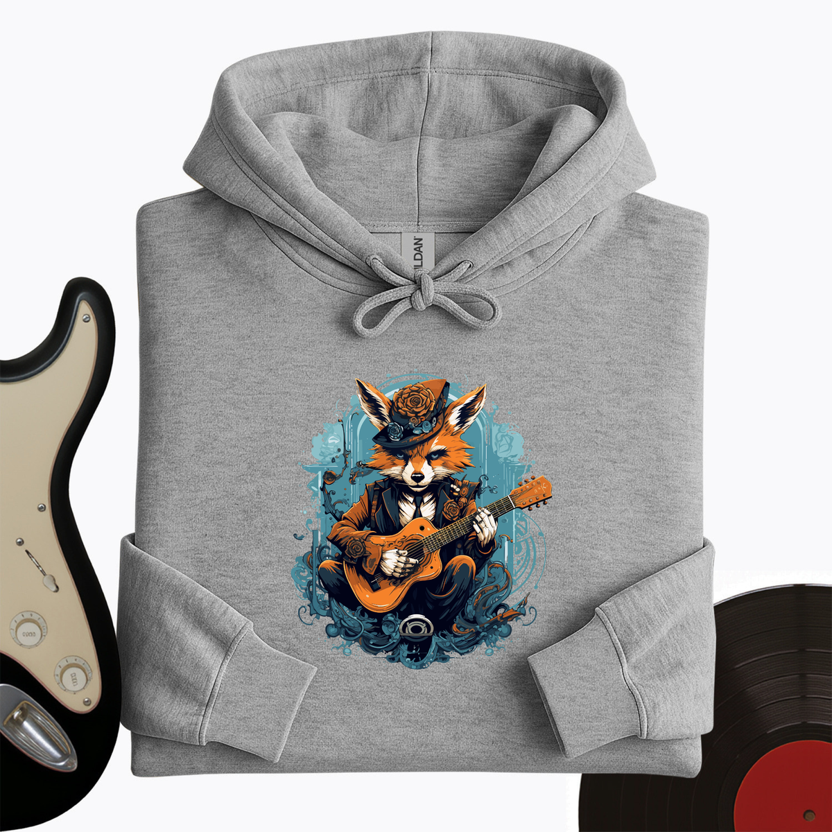 Fox Playing Guitar Hoodie product image 5