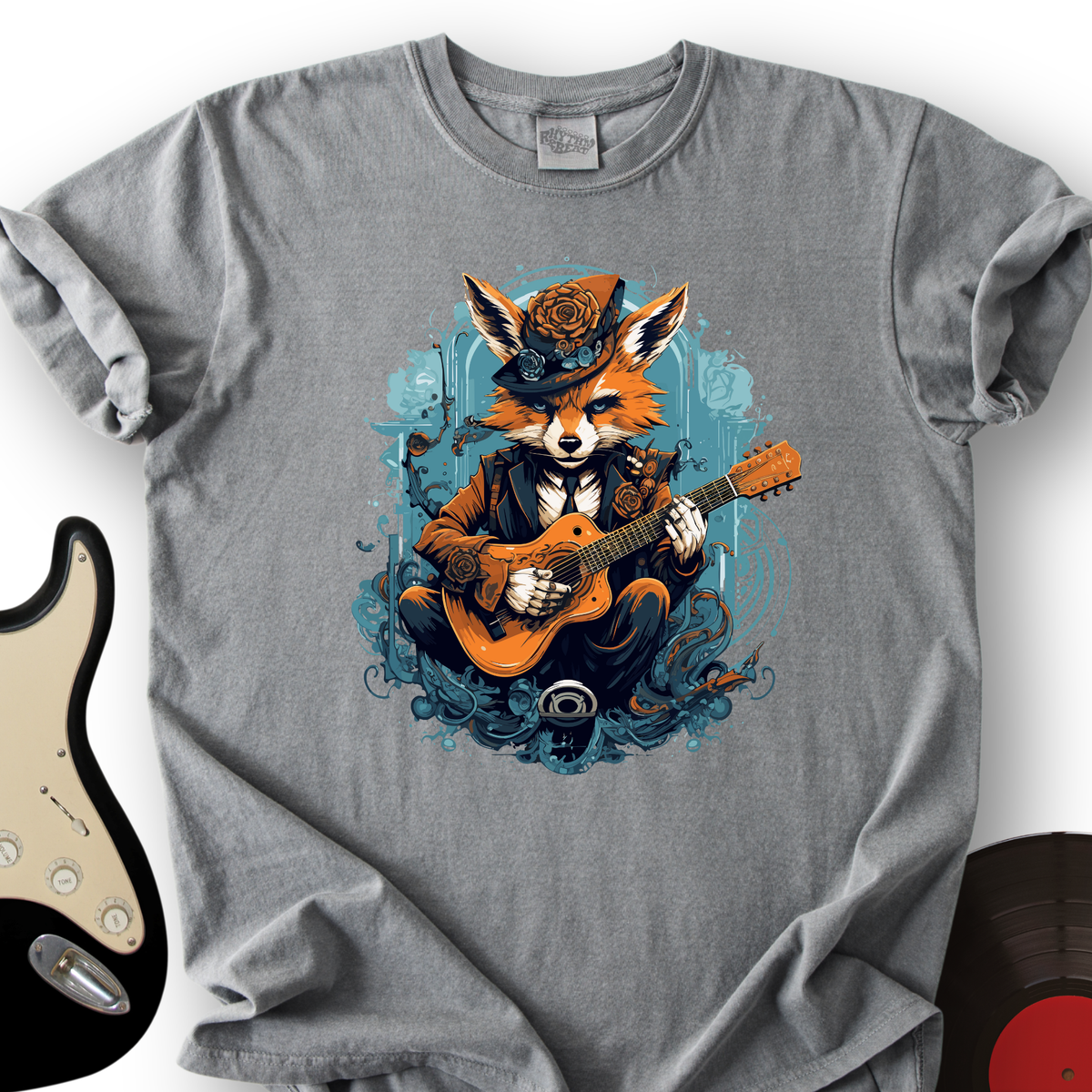 Fox Playing Guitar T-Shirt product image 5