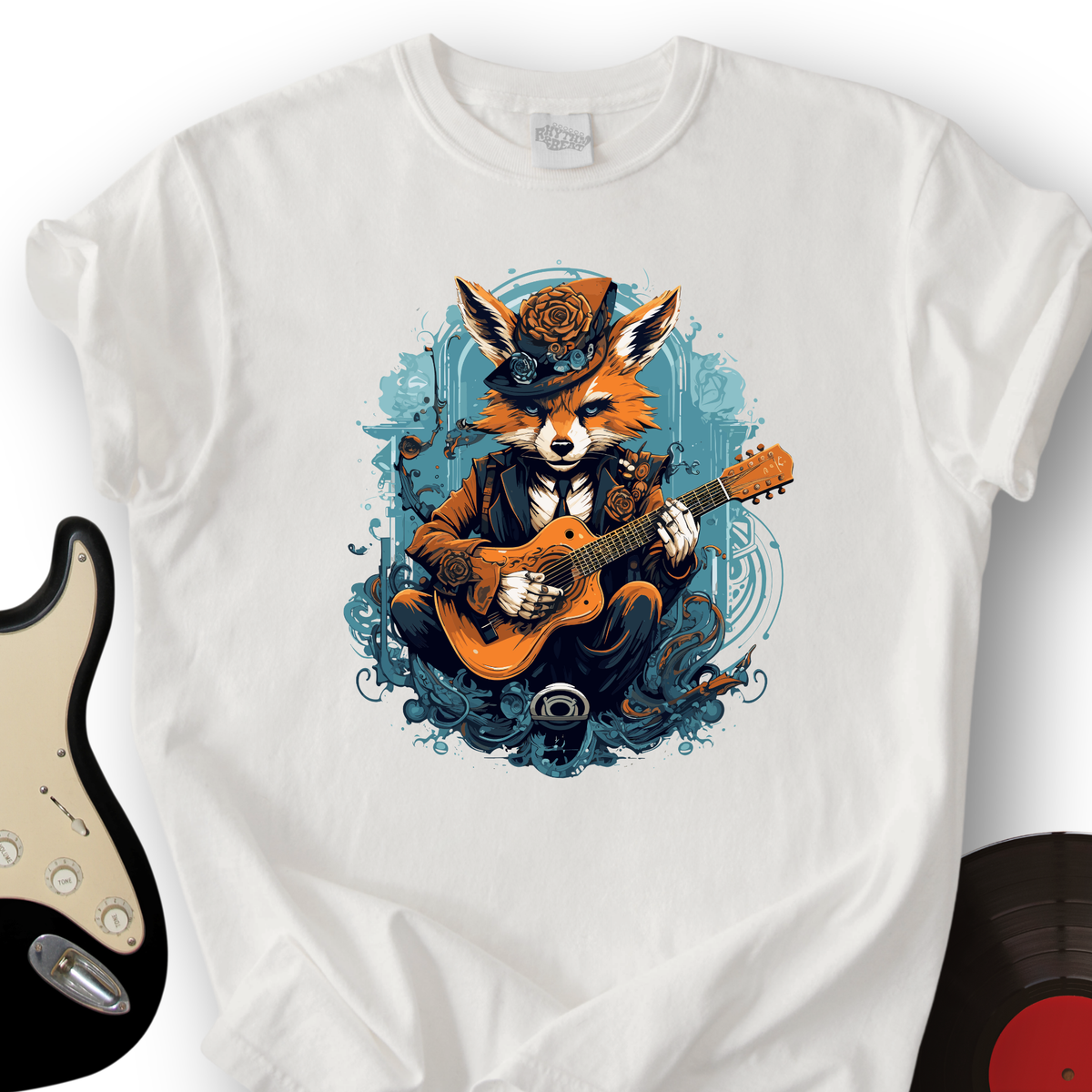 Fox Playing Guitar T-Shirt product image 6