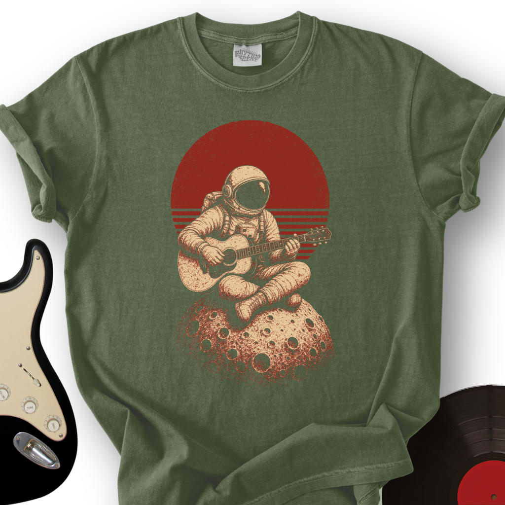 Astronaut Moon Guitar T-Shirt product image 5