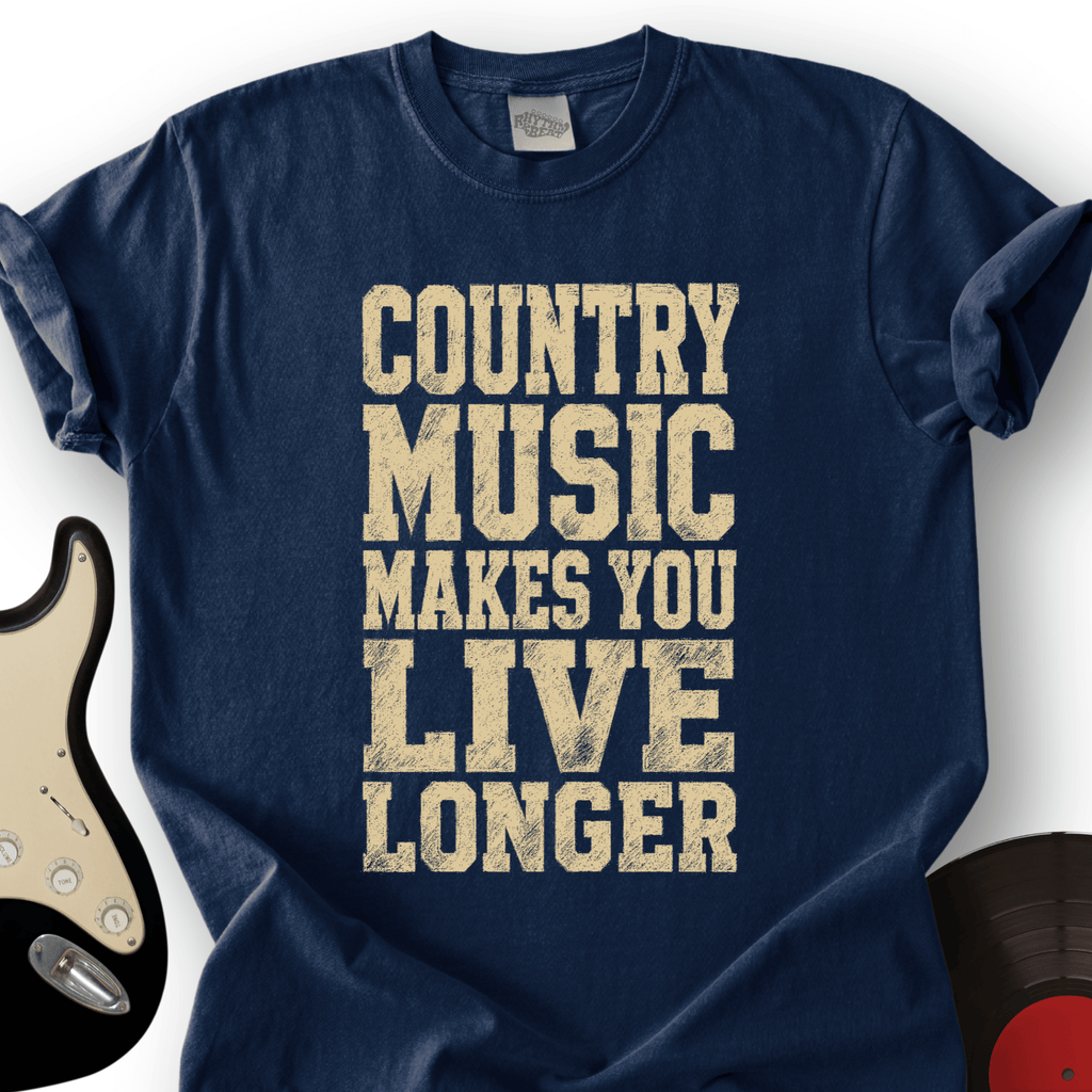 Country Music Live Longer T-Shirt product image 2
