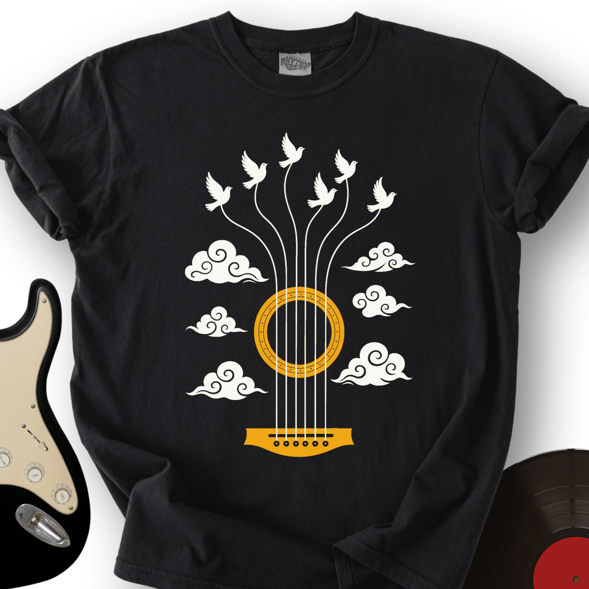 Guitar Doves Sky T-Shirt product image 6
