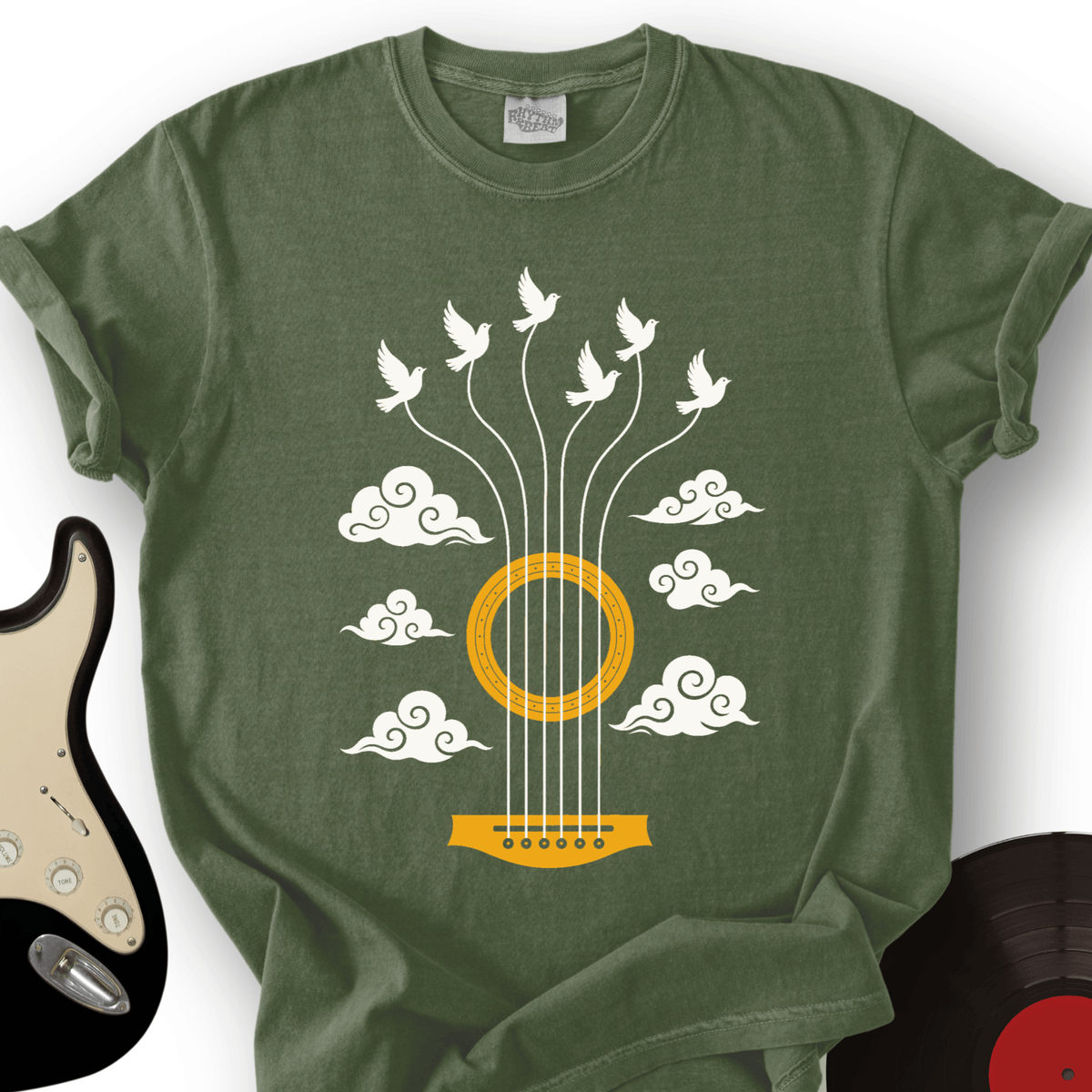 Guitar Doves Sky T-Shirt product image 7
