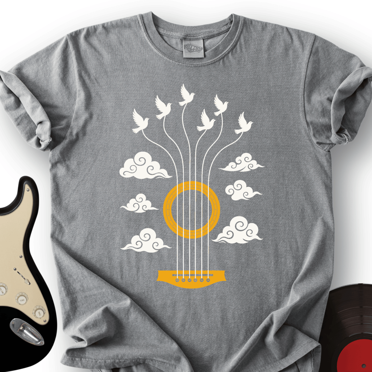 Guitar Doves Sky T-Shirt product image 4