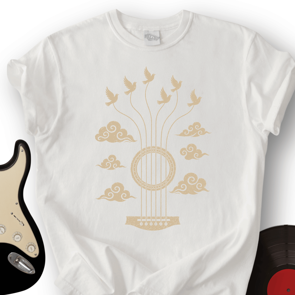 Guitar Doves Sky T-Shirt product image 5