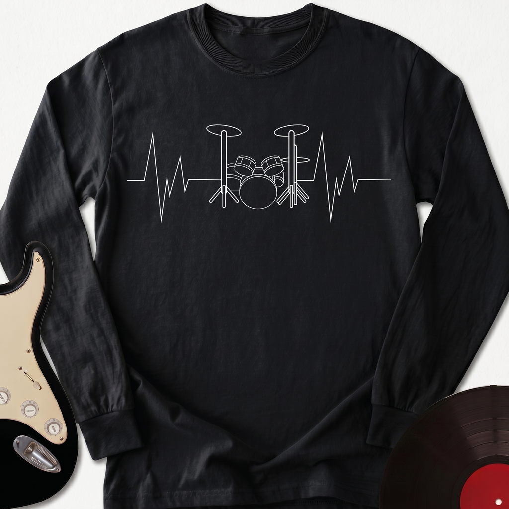 Drummer Heartbeat Long Sleeve