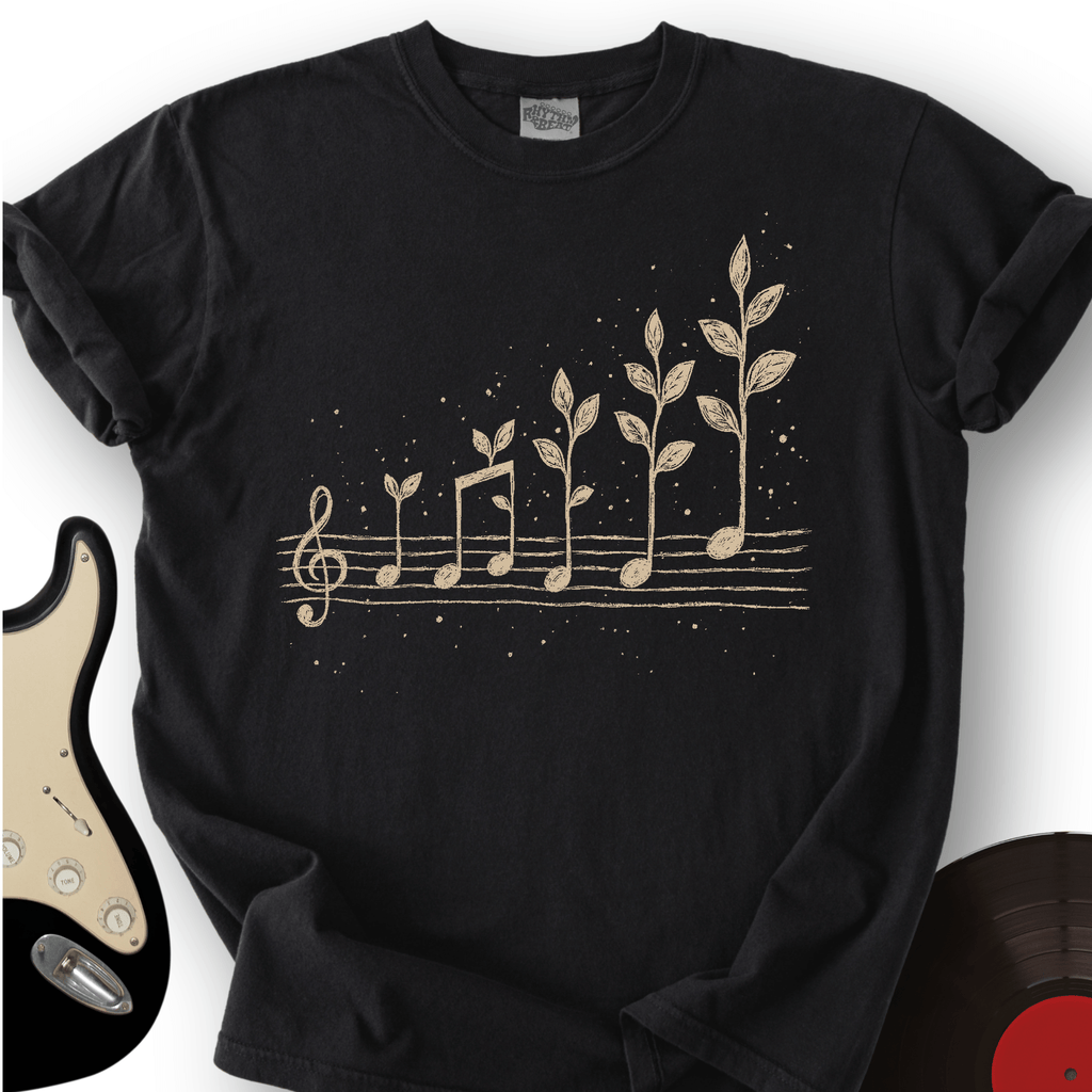 Music Notes Leaves T-Shirt product image 4