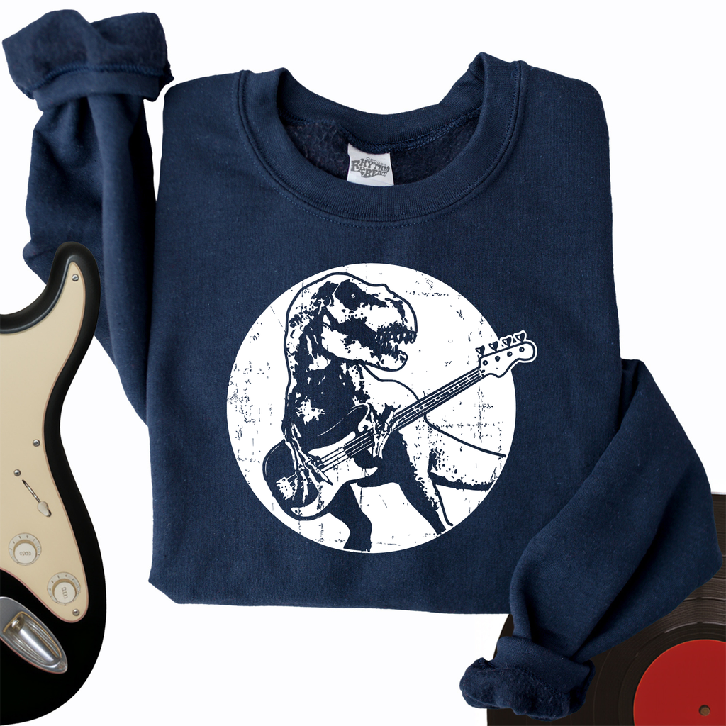 Dinos Playing Guitar Crewneck product image 1