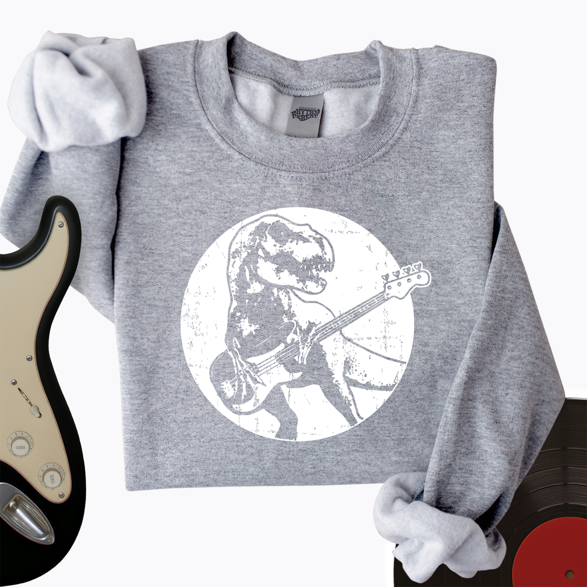 Dinos Playing Guitar Crewneck product image 2