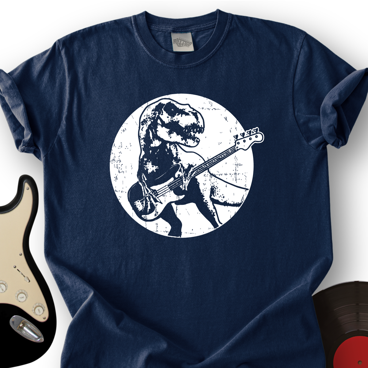 Dinos Playing Bass T-Shirt product image 2