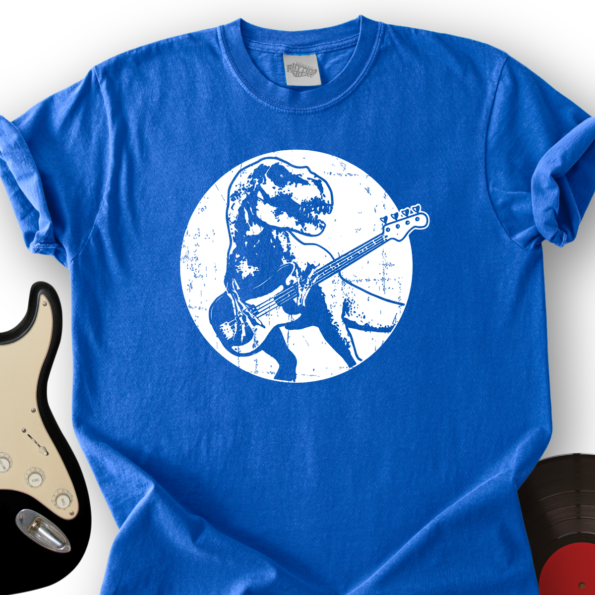 Dinos Playing Bass T-Shirt product image 3