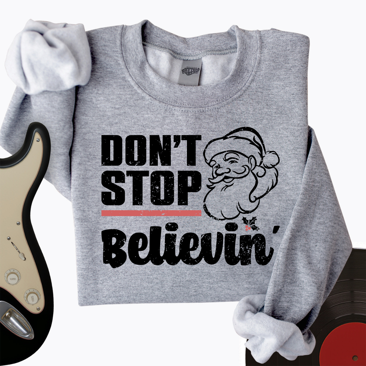 Don't Stop Believing Santa Crewneck product image 1