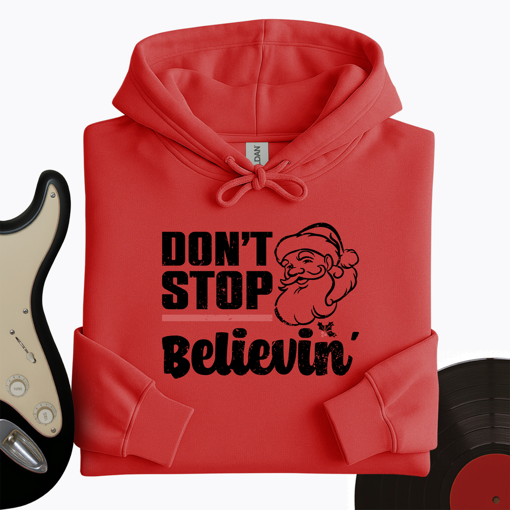 Don't Stop Believing Santa Hoodie product image 4