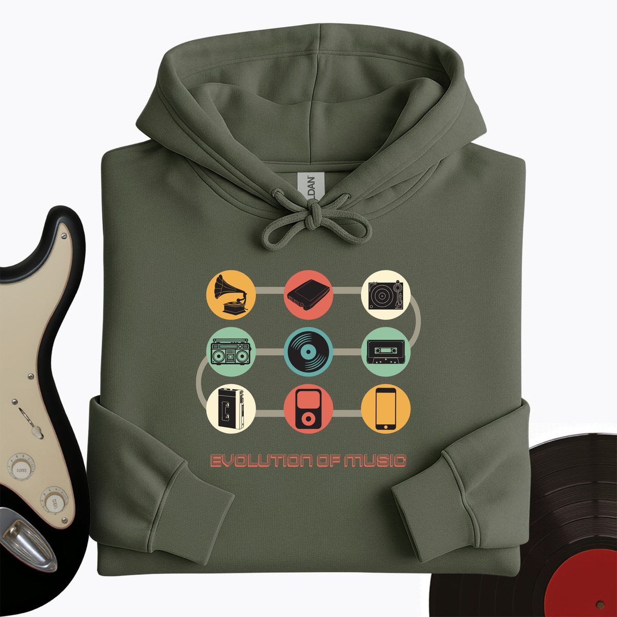Evolution of Music Hoodie product image 7