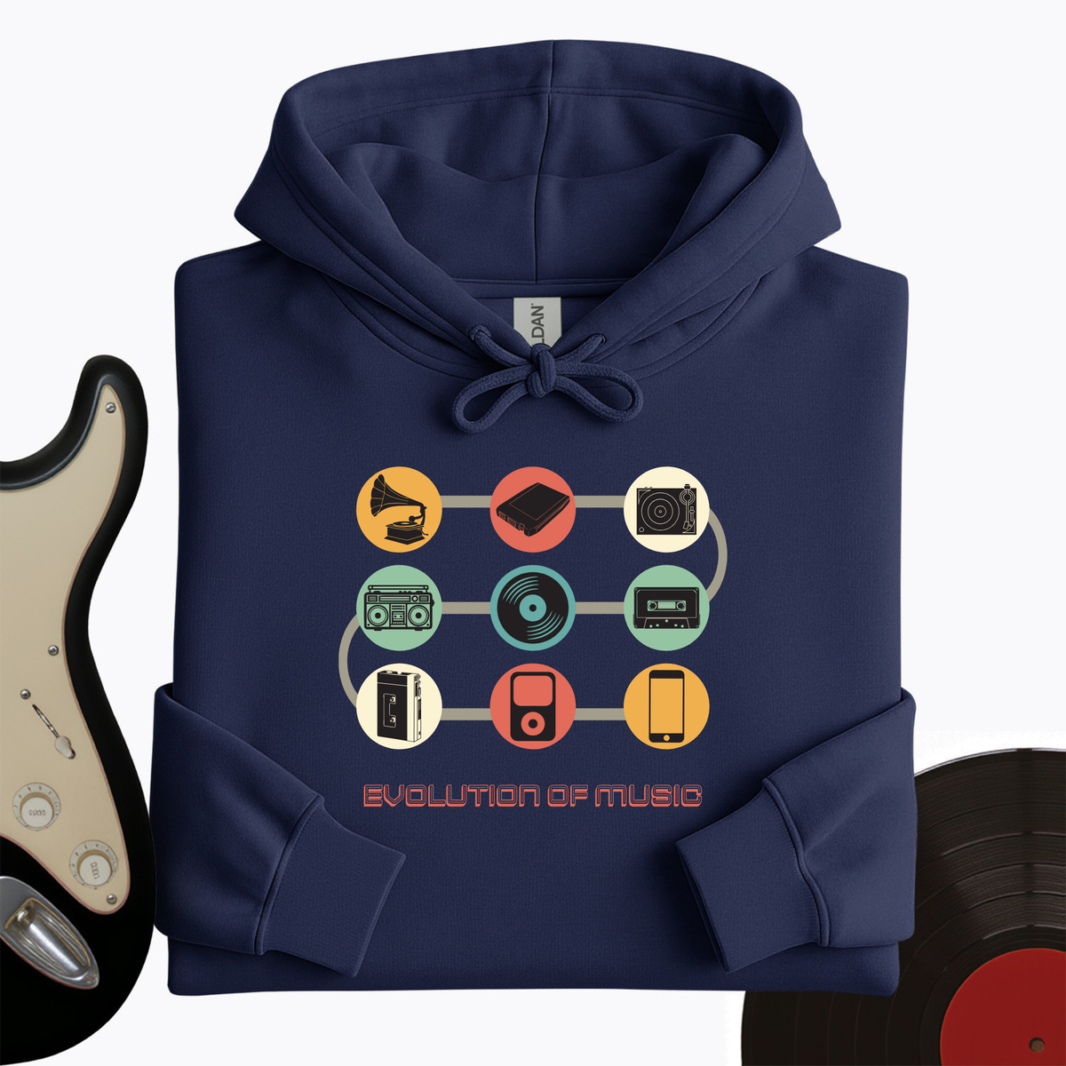 Evolution of Music Hoodie product image 2
