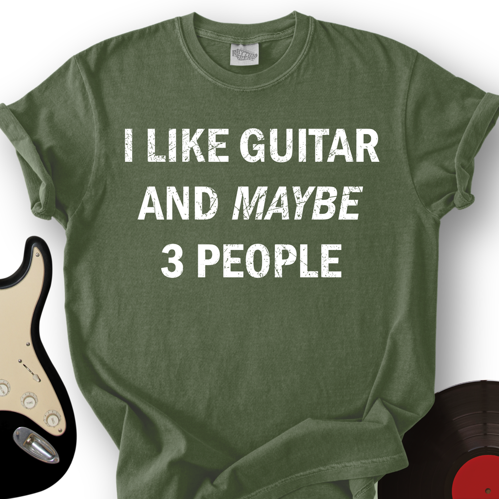 I Like Guitar and Maybe 3 People T-Shirt product image 5