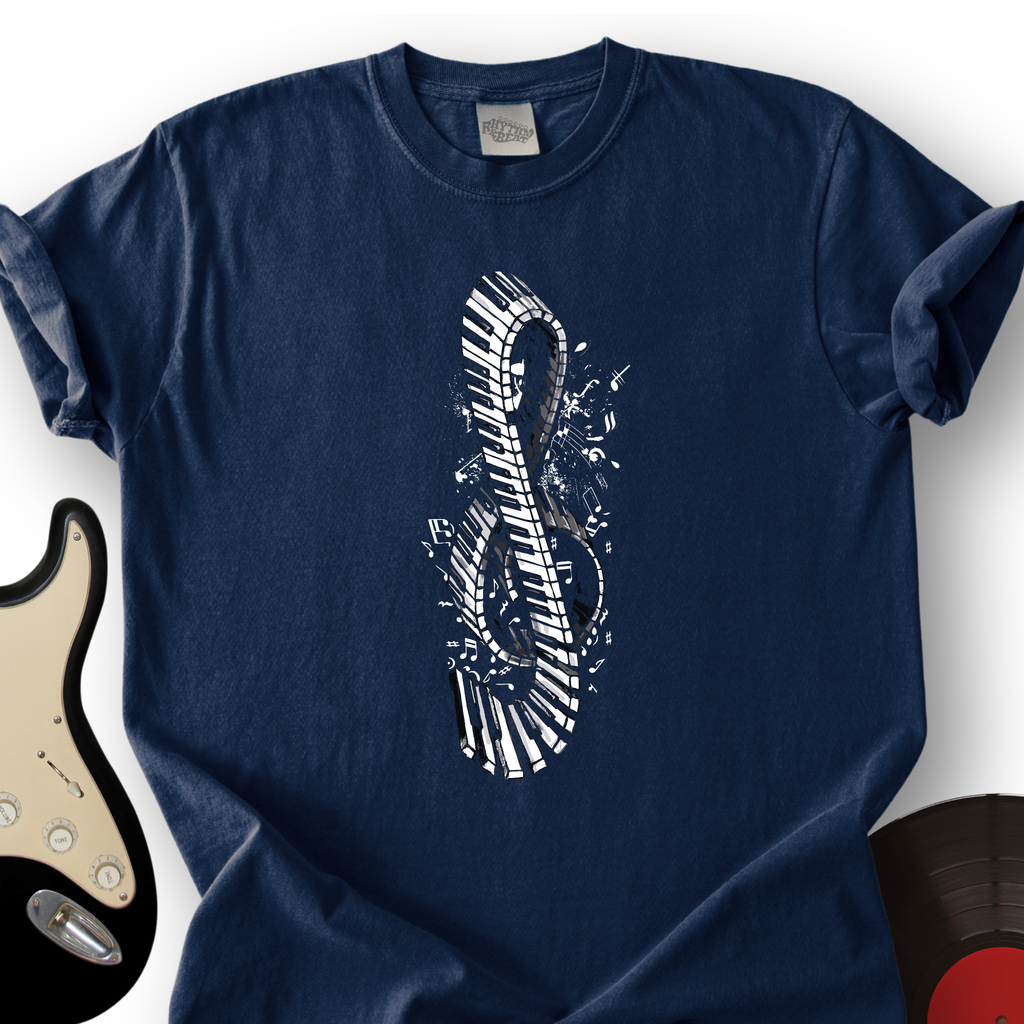 Piano Treble Clef T-Shirt product image 3
