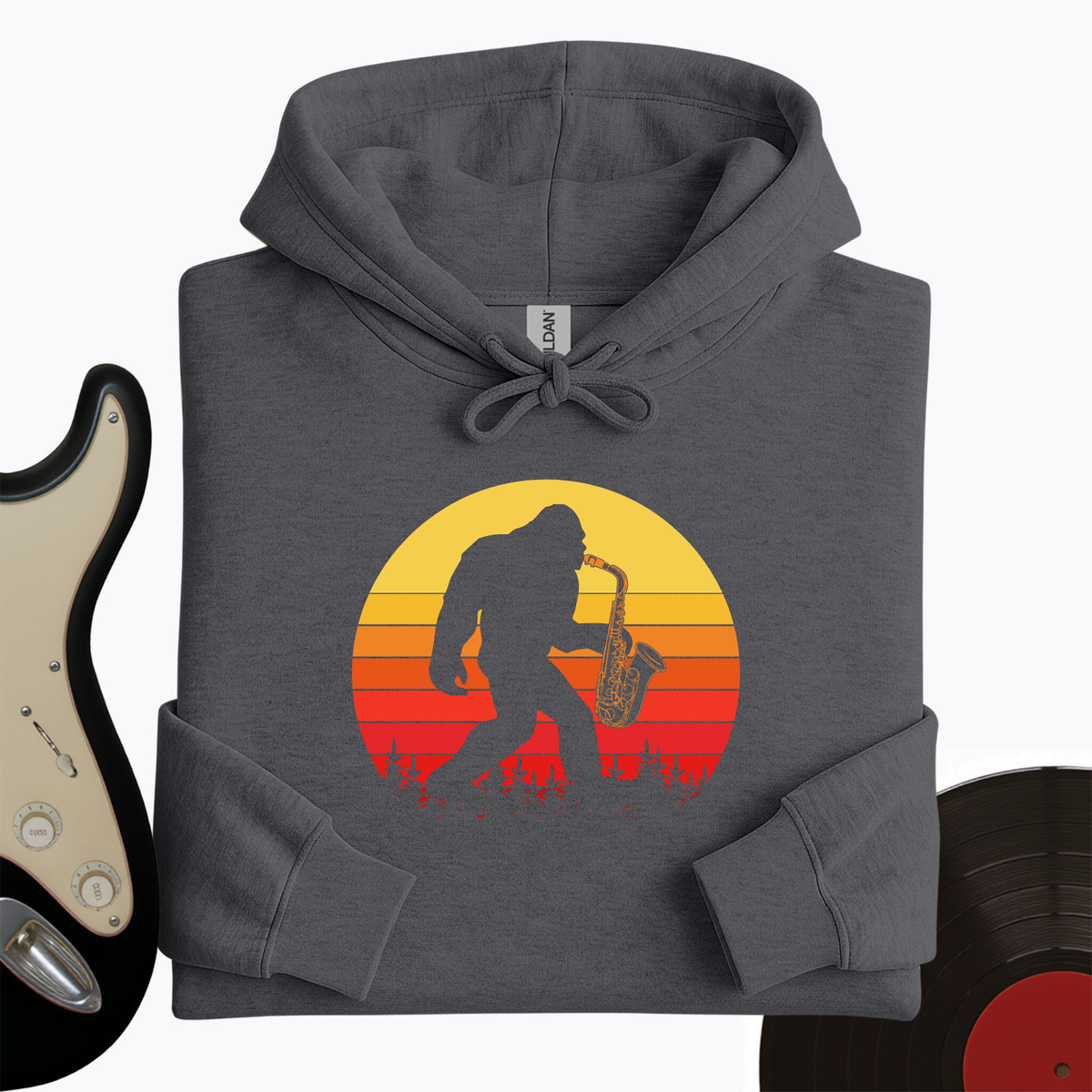 BigFoot Playing Sax Hoodie product image 1