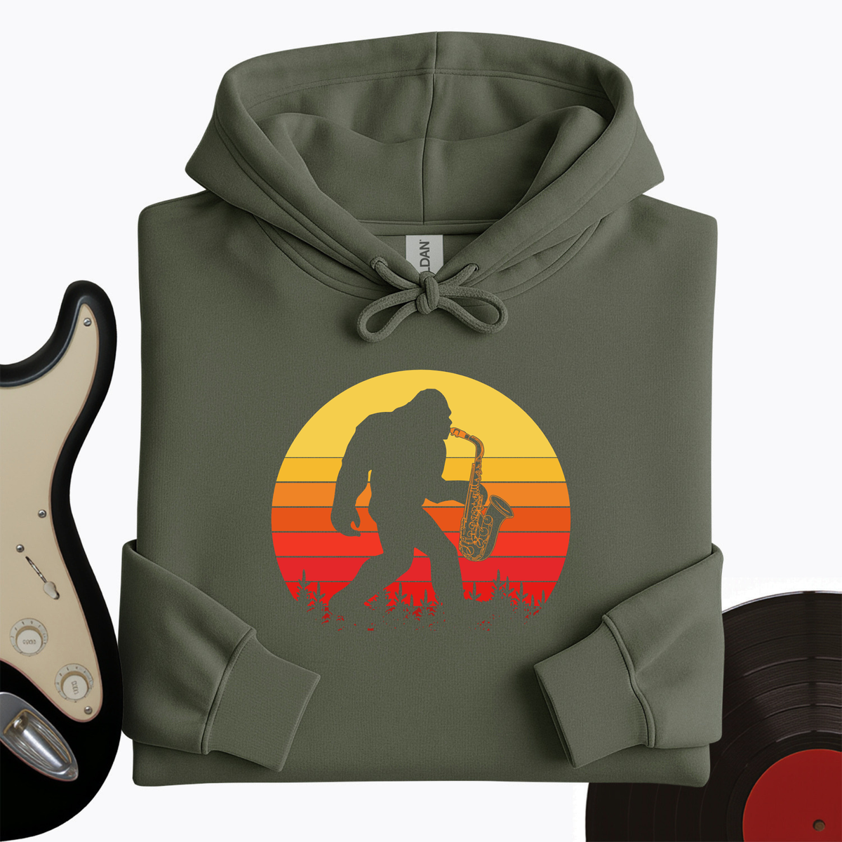 BigFoot Playing Sax Hoodie product image 8
